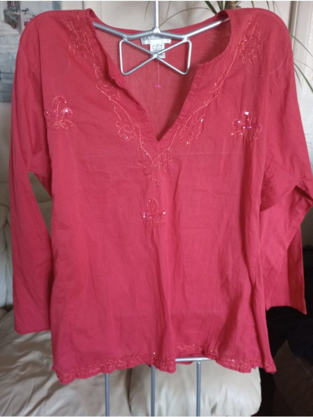Real Clothing Co Blouse Indian Cotton Size XL